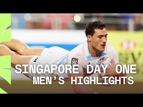 Michael Hooper scores his FIRST sevens try | HSBC SVNS Singapore Day One Men&#39;s Highlights