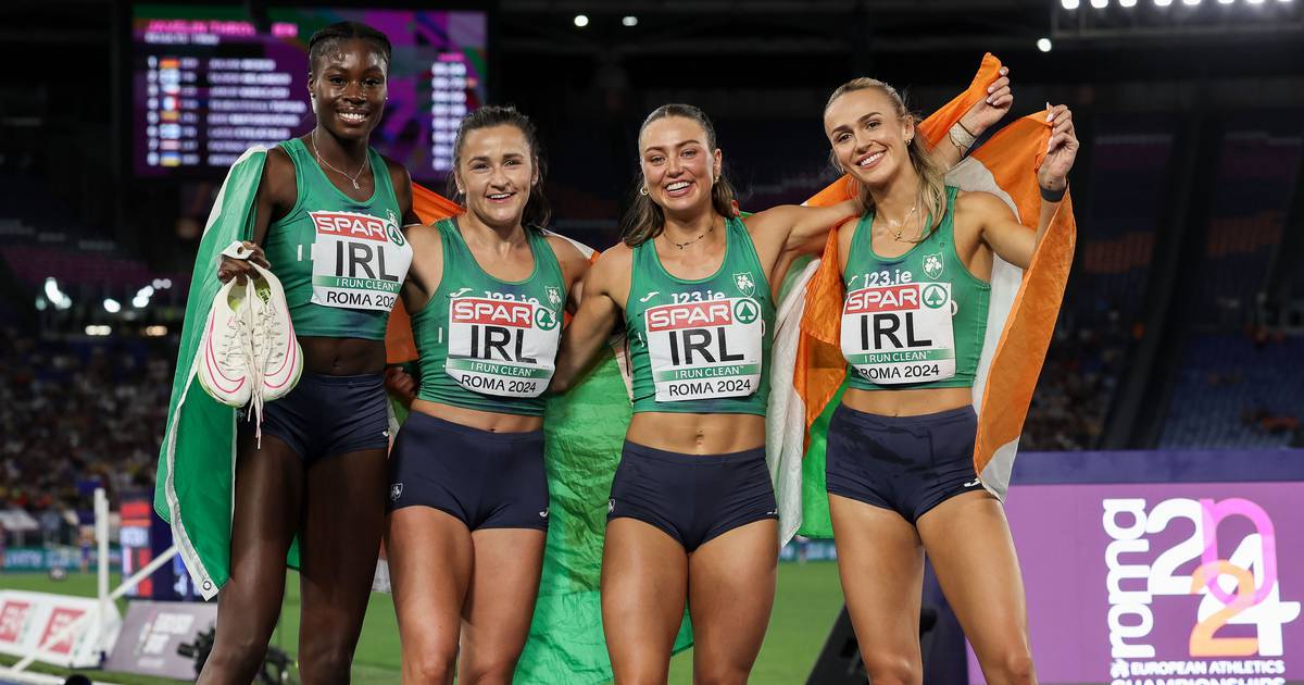 Ireland women claim silver medal in 4x400m relay at European Athletics Championships