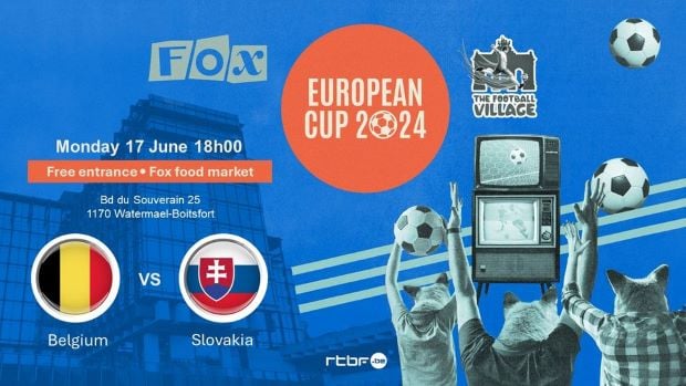 Euro 2024: The Football Village fan club opens in Fox Food Market in Auderghem