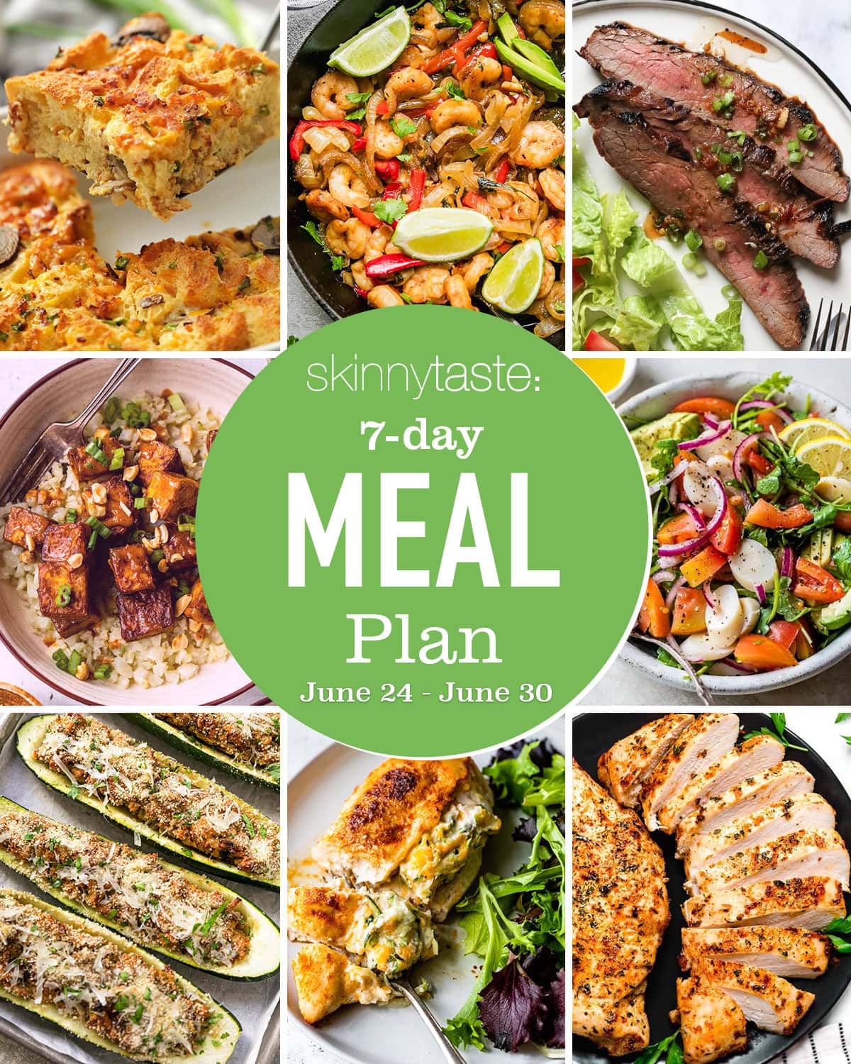 Free 7 Day Healthy Meal Plan (June 24-30)