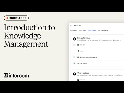 Introduction to knowledge management in Intercom