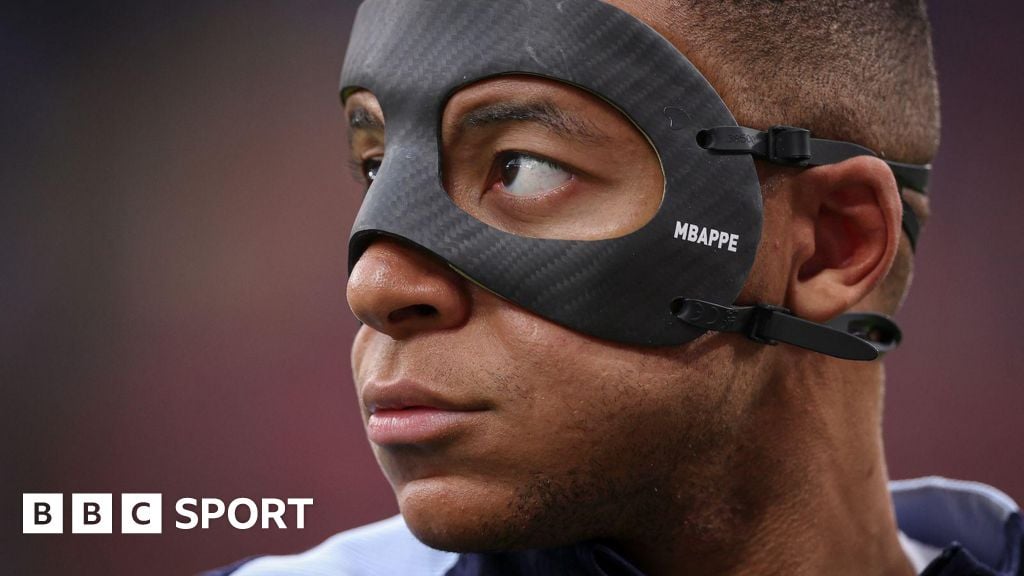 Mbappe scores twice in practice match wearing mask