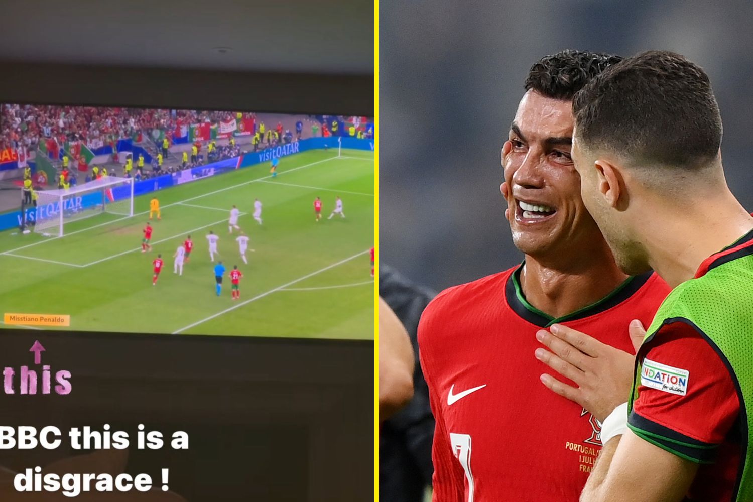 'This is a disgrace' - John Terry calls out BBC for Cristiano Ronaldo caption after missed penalty for Portugal