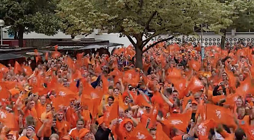 Thousands of Dutch supporters march through Munich to Oranje vs Romania Euro 2024 match