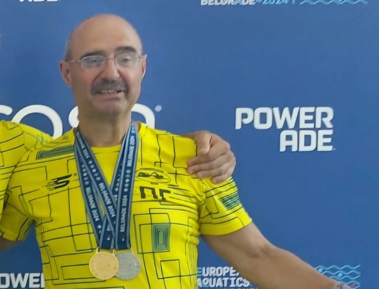 70-year-old Veteran Swimmer from Ruse Wins Two Gold Medals at European Masters Swimming Championships in Belgrade