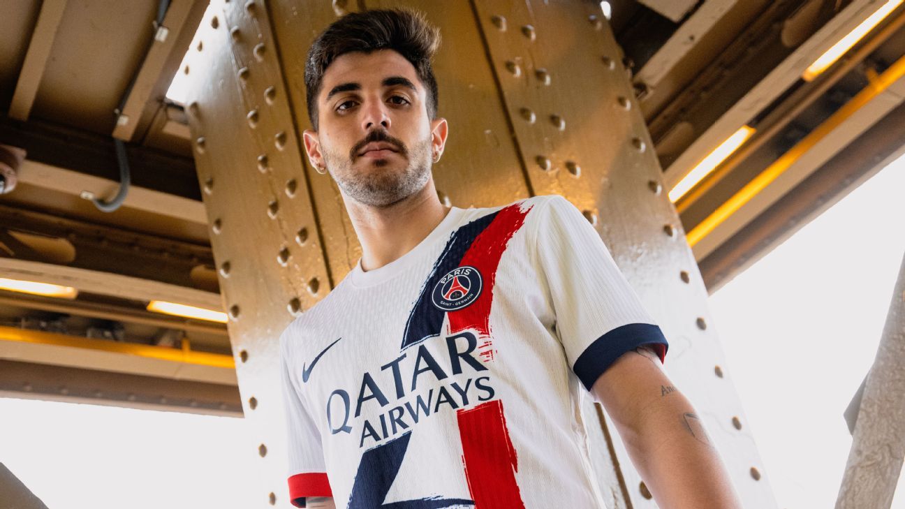 What an eyeful! PSG's new away kit inspired by Eiffel Tower