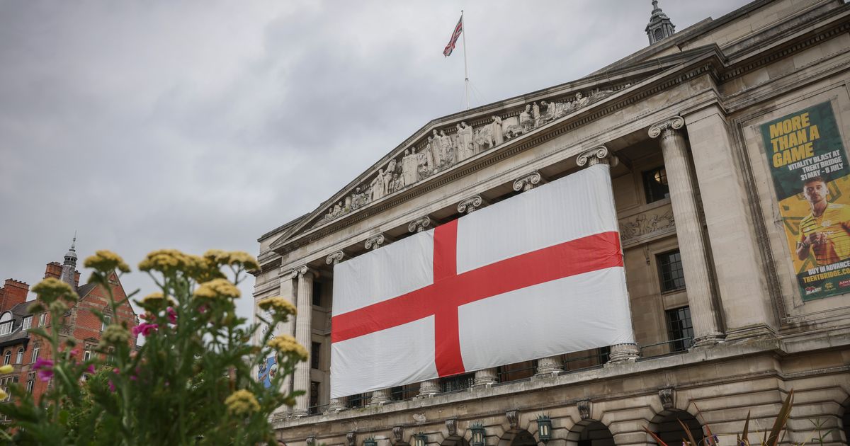 Huge England flag returns to Old Market Square ahead of Euro quarter final against Switzerland