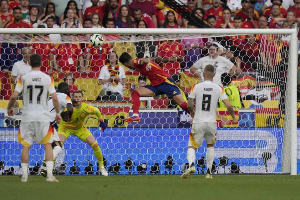 Merino last-gasp goal sends Spain to Euro 2024 semis after dramatic extra-time win over Germany