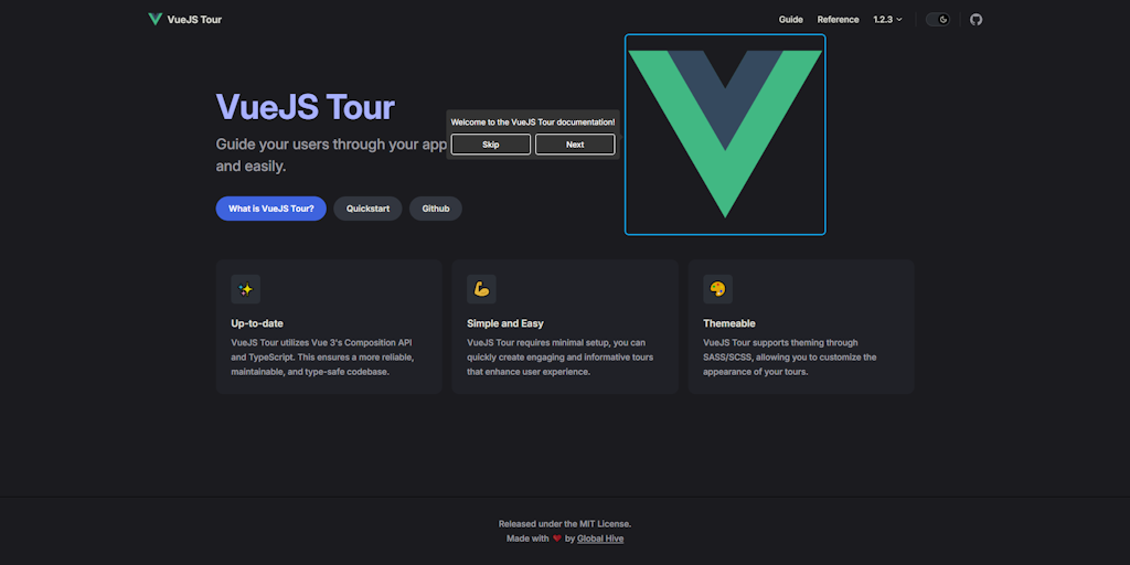 VueJS Tour - Guide your users through your application easily