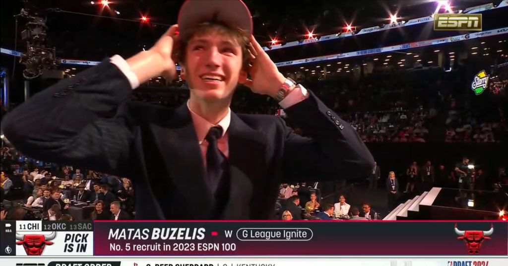 Matas Buzelis being picked by the Bulls was the most emotional moment of the NBA Draft