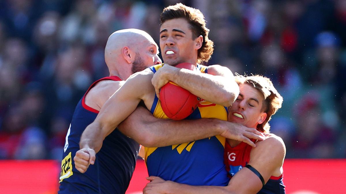 Melbourne ramp up pressure on West Coast coach Adam Simpson with 54-point Eagles belting