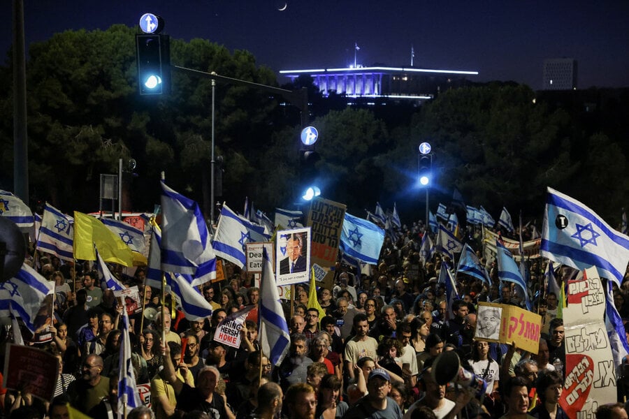 Israelis mark 9 months of Gaza war with protests demanding hostages deal