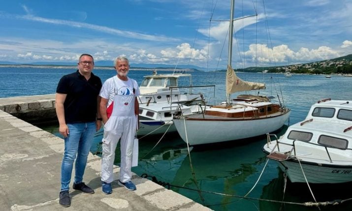 The most beautiful wooden boat in Crikvenica named