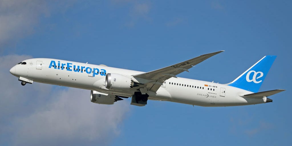 An Air Europa flight was forced to make an emergency landing after passengers suffered neck and skull fractures during severe turbulence