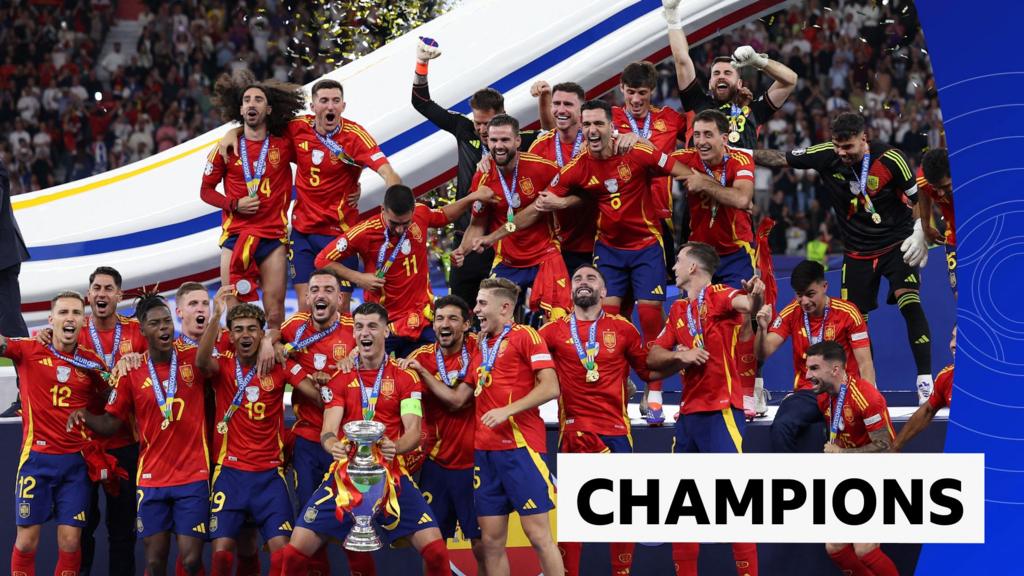 Spain lift Euro 2024 trophy