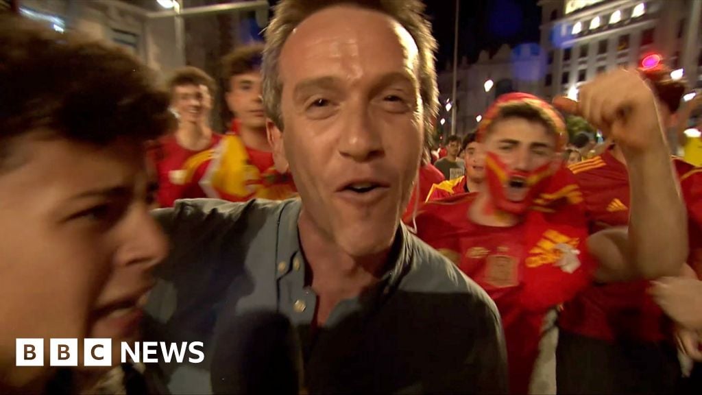 Watch: Ecstatic Spain fans surround BBC reporter in Madrid