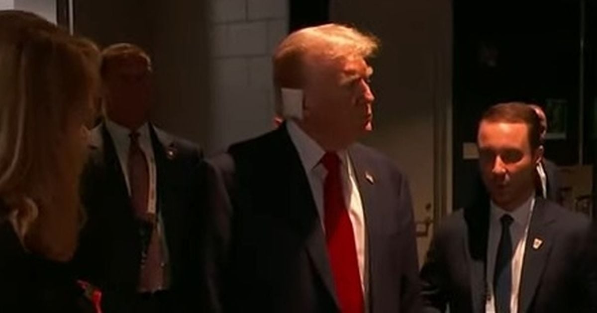 Donald Trump breaks cover with bandaged ear in first appearance since assassination attempt