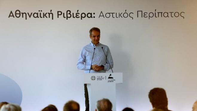 PM Mitsotakis attends signing of 'Athens Riviera Urban Walk' construction contract