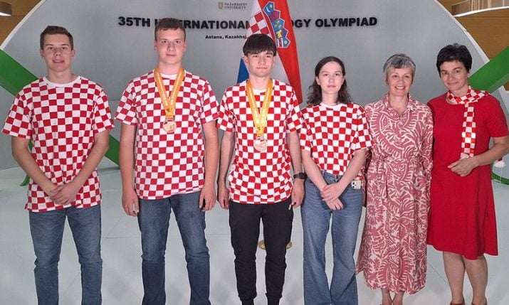 Croatian students return with medals from International Biology Olympiad