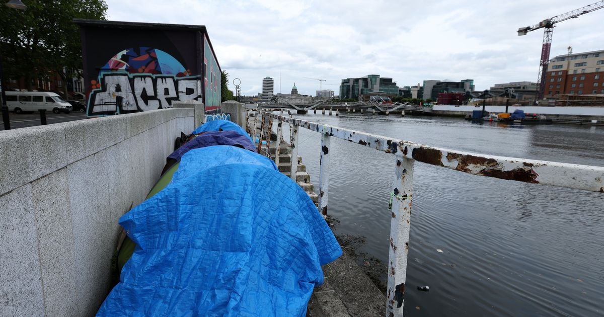 Gardai investigate after tents sheltering asylum seekers 'slashed and dumped in River Liffey'