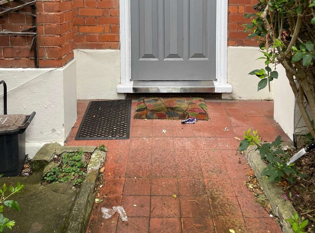 Residents of a quiet Dulwich street woke to find knives and nos canisters in their front gardens