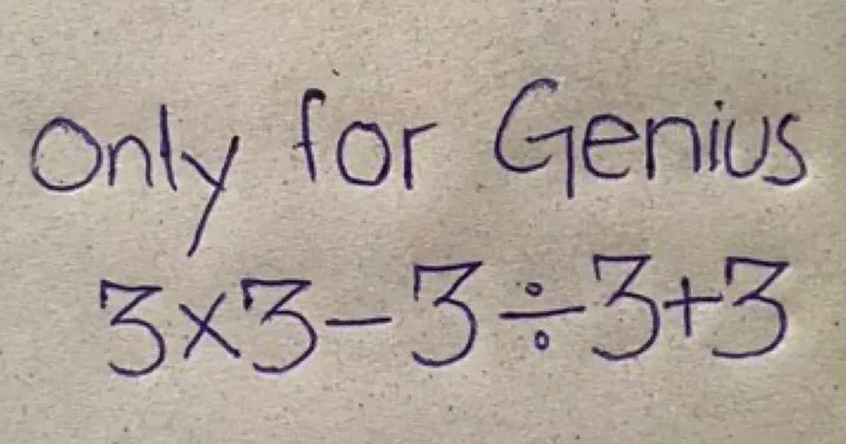 Only a genius can solve this baffling maths problem without using a calculator