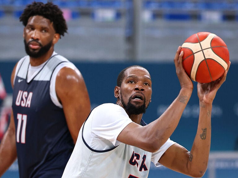 KD downplays Embiid's comments about Team USA's age