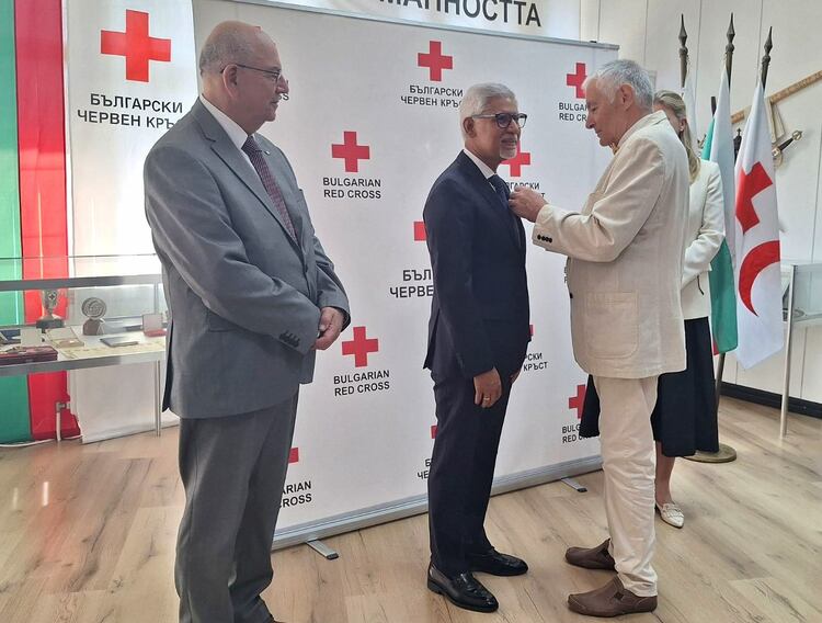 IFRC Secretary General Jagan Chapagain Receives Highest Award of Bulgarian Red Cross