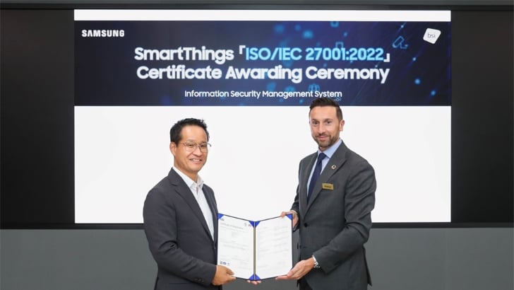 Samsung Electronics Receives ISO 27001 Certification for Its SmartThings Platform