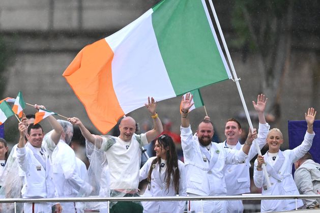 Team Ireland take to River Seine as Shane Lowry and Sarah Lavin fly flag at rainy Olympic opening ceremony