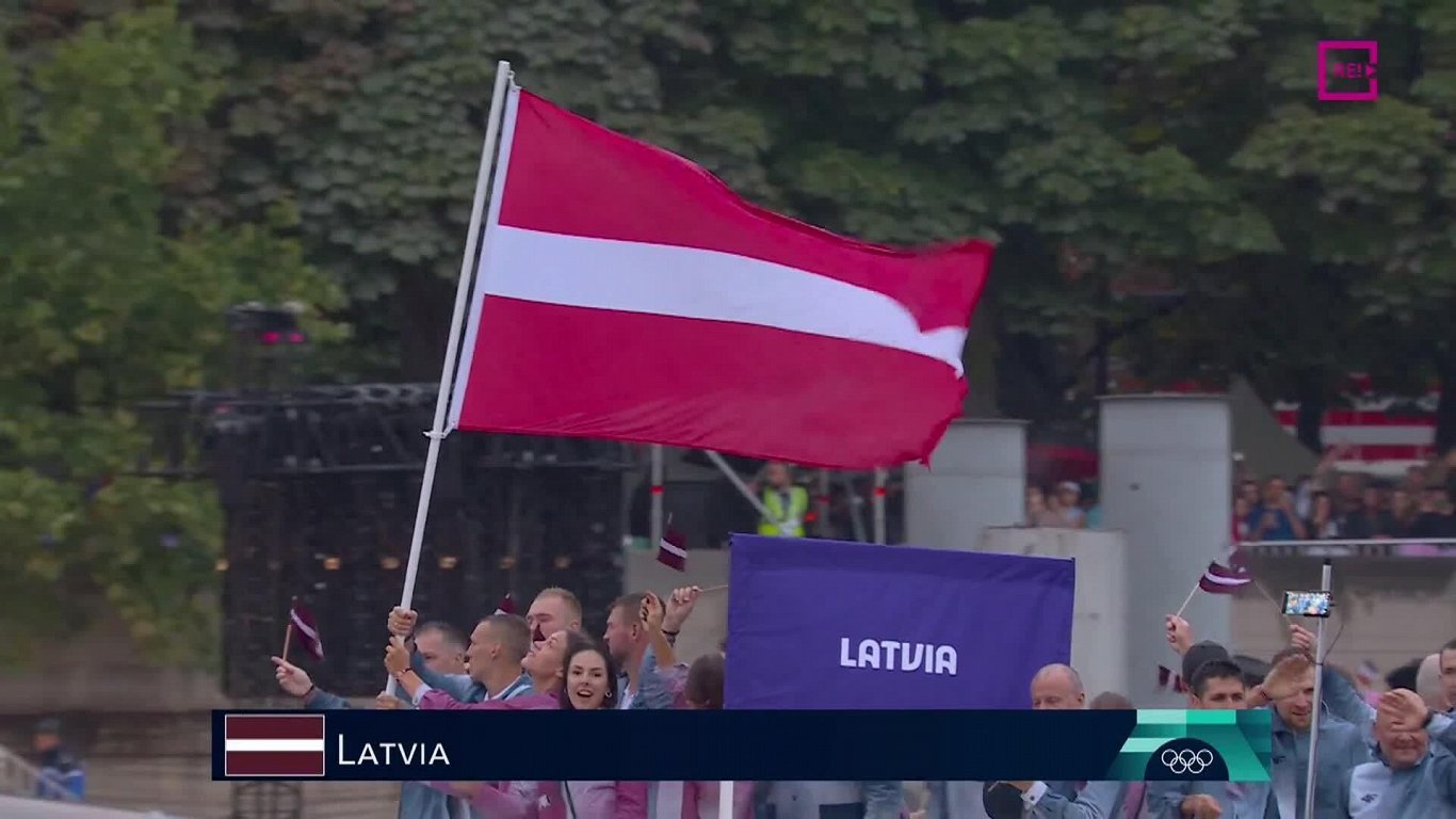 Video: Latvian team at the Olympics opening ceremony