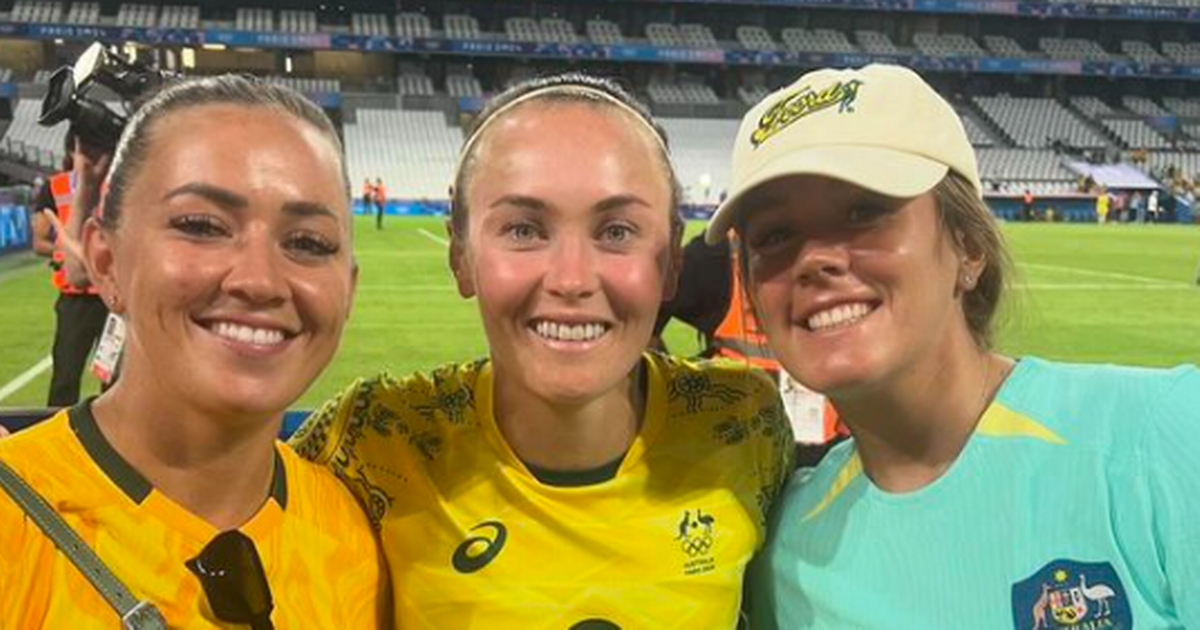 Katie McCabe cheers on Caitlin Foord at Olympics as she swaps Ireland shirt for Australia jersey