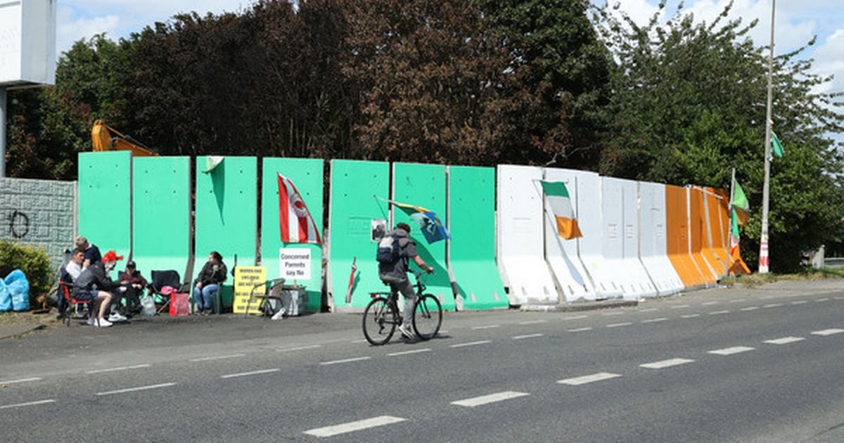 Small number of protesters gather at Coolock site earmarked for refugees