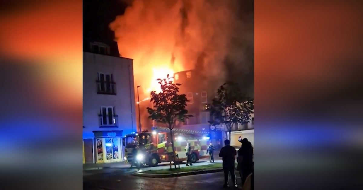Fire guts apartment building in Longford town