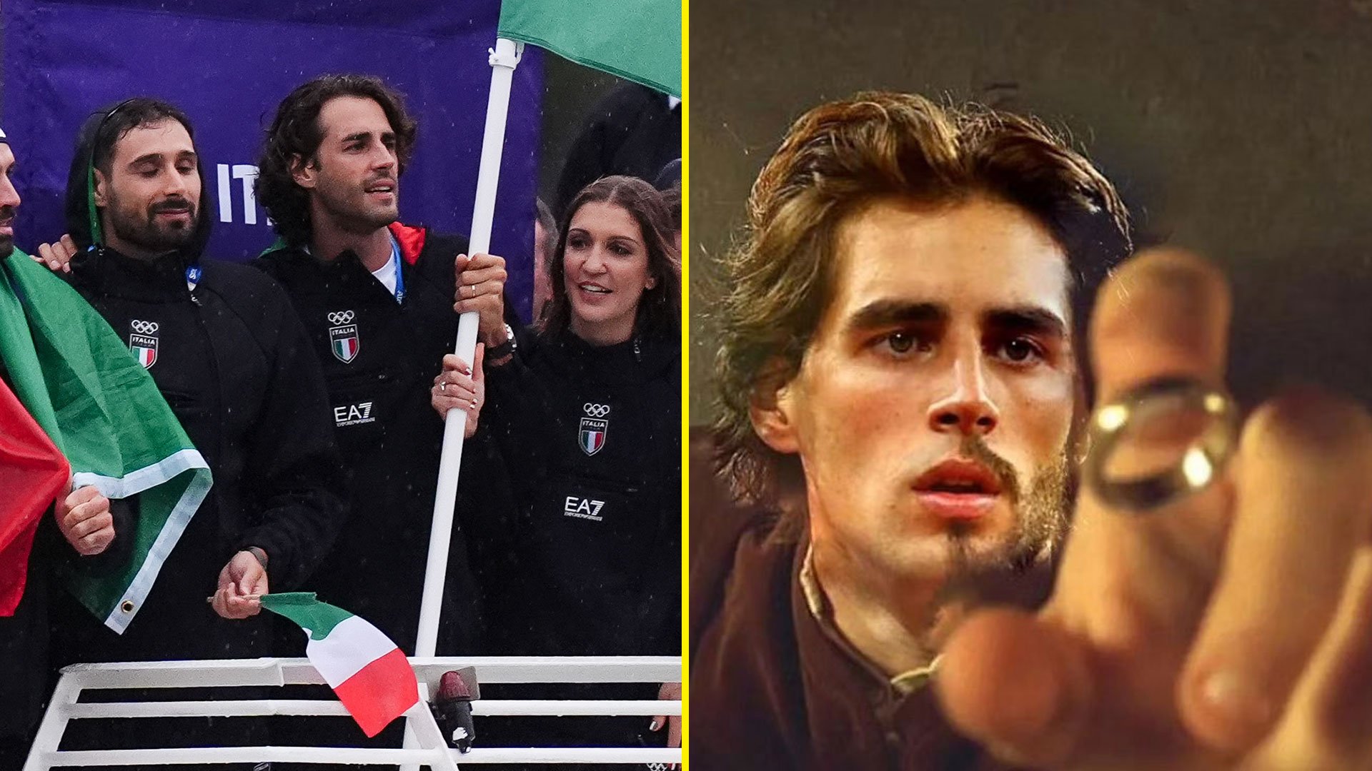 Italy's flagbearer issues grovelling apology to wife after losing wedding ring in opening ceremony