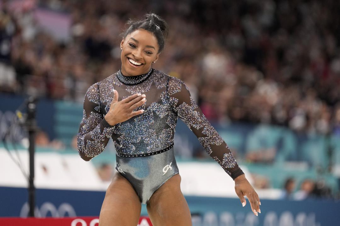 Injured Simone Biles Pulls Rabbit Out of a Hat Anyway