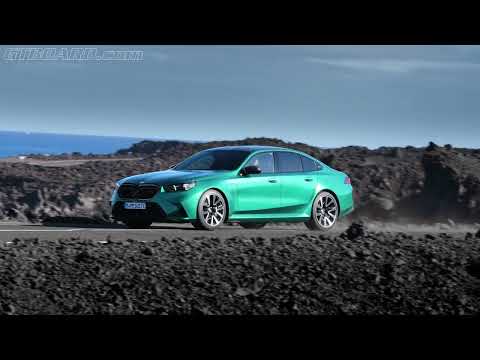 Isle of Man Green BMW M5 M Hybrid driving and in motion [4k]