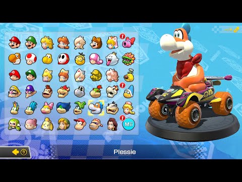 What if you play Plessie in Mario Kart 8 Deluxe (DLC Courses) 4K