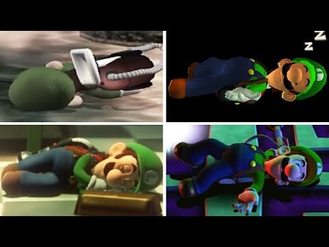 Evolution of - Game Over in Luigi&#39;s Mansion Games