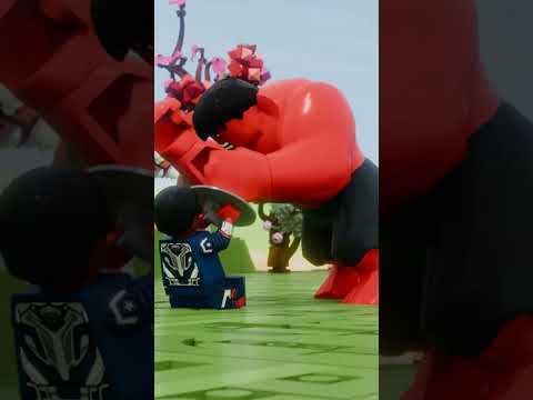 Red Hulk vs Captain America LEGO short animation