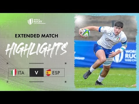 Italy DOMINATE tough match | Italy vs. Spain | World Rugby U20 Championship 2024 Extended Highlights