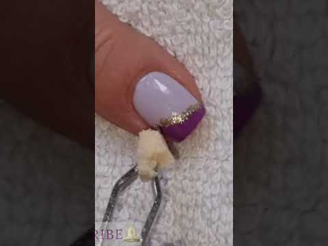 Easy Nails At Home | Elegant Purple French Nail Art | #naildesign