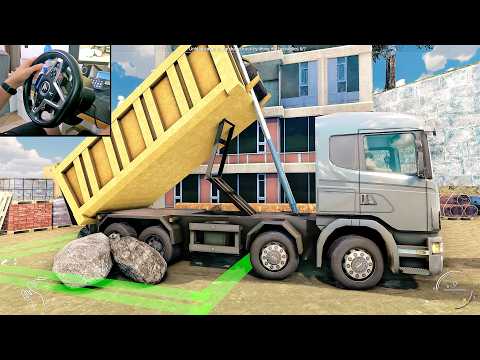 Scania G 440 Dump Truck and Wheel Loader - Truck &amp; Logistics Simulator Steering Wheel Gameplay