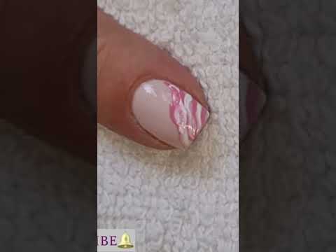 Pink Marble Nail Art | Beautiful Nails At Home | #naildesign