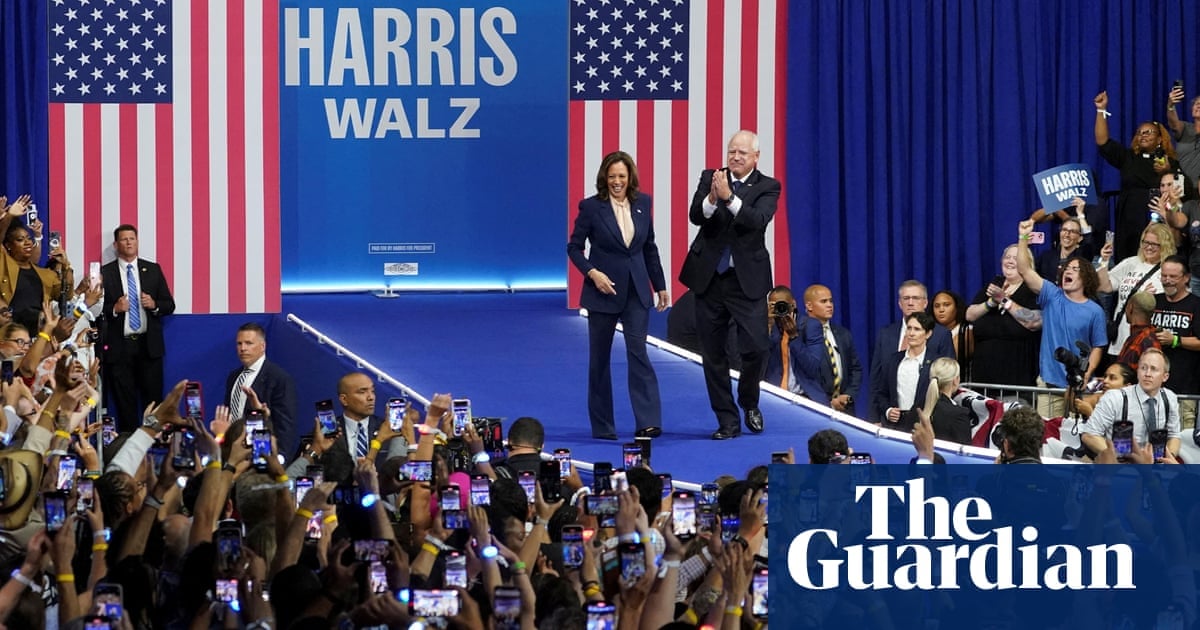 The coach v the couch: key takeaways from the first Harris-Walz rally