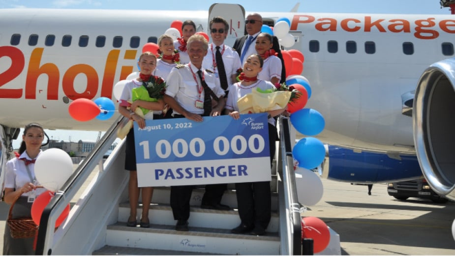 Burgas Airport welcomes its one millionth passenger for 2024