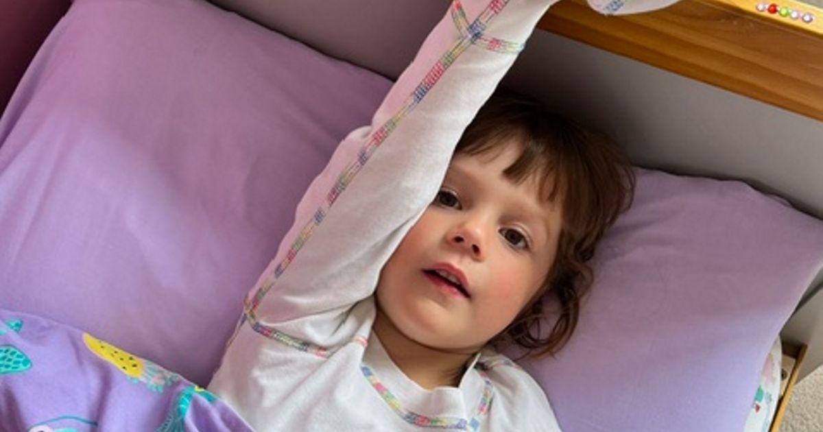 Brave little girl wore mittens to bed for three years before being forced to go 'cold turkey'