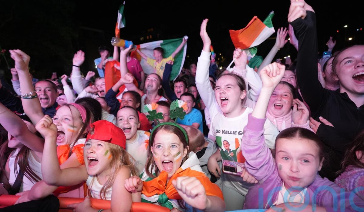 Dublin park erupts with pride as local hero Kellie Harrington wins boxing gold