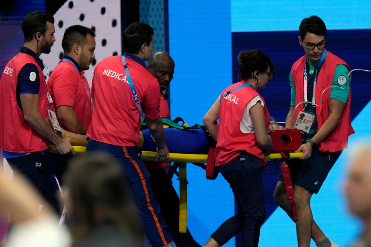 Olympics: Swimmer collapses after qualifying race in worrying scenes at Paris 2024