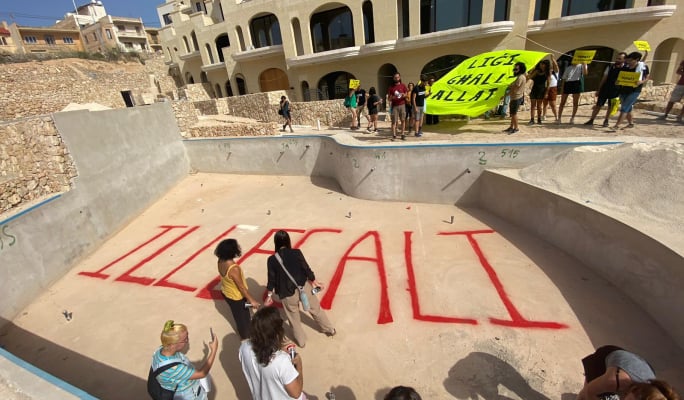  Moviment Graffitti to take further direct action if Joseph Portellis Qala pools are sanctioned 